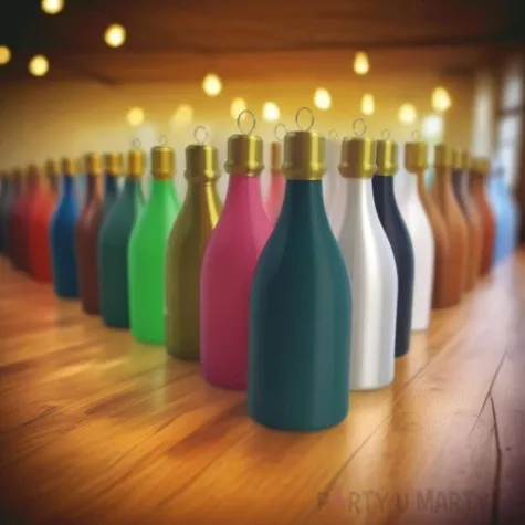 obciaznik do balonow butelka szampana rozowy 120g