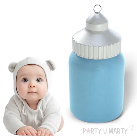 obciaznik do balonow butelka ze smoczkiem blekitny 80 g