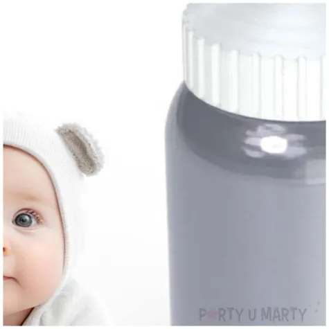 obciaznik do balonow butelka ze smoczkiem srebrny 80 g