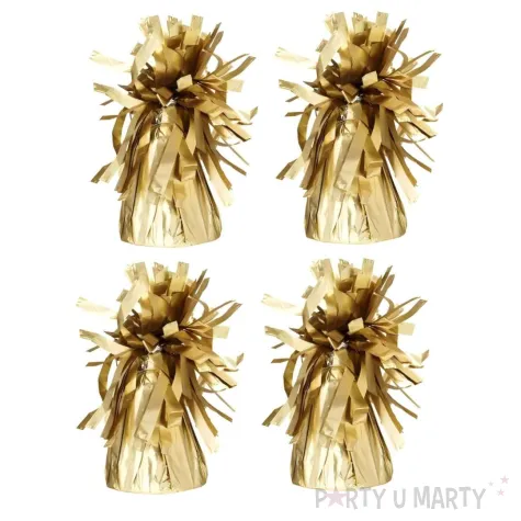 obciaznik do balonow ciezarek foliowy dekoracja na urodziny zloty satynowy 130 g 4 szt