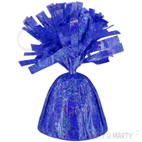 obciaznik do balonow foliowy holograficzny niebieski partypal 140g