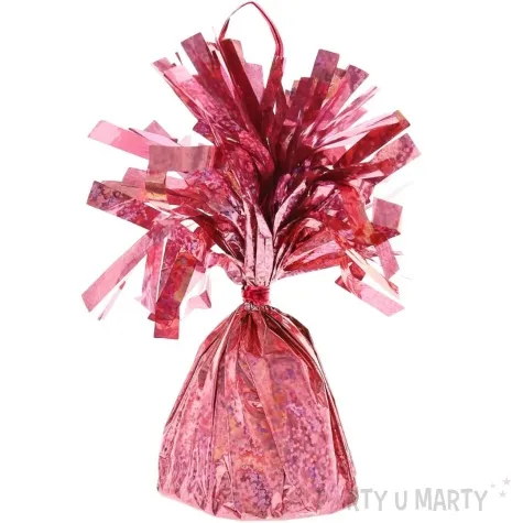 obciaznik do balonow foliowy holograficzny rozowo zloty godan 145g
