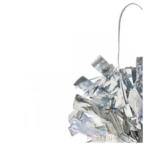 obciaznik do balonow foliowy holograficzny srebrny godan 145g