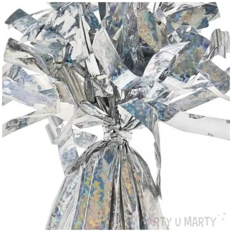 obciaznik do balonow foliowy holograficzny srebrny godan 145g