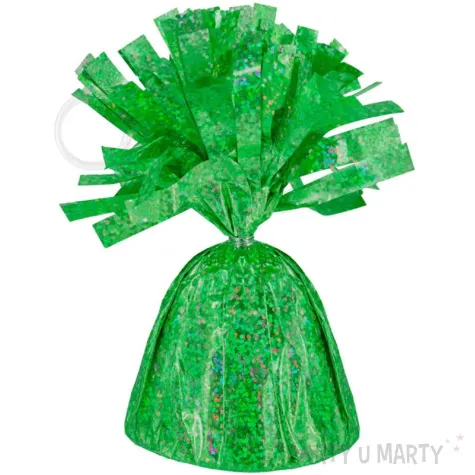 obciaznik do balonow foliowy holograficzny zielony partypal 140g