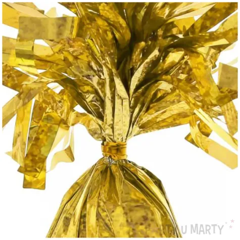 obciaznik do balonow foliowy holograficzny zloty godan 145g