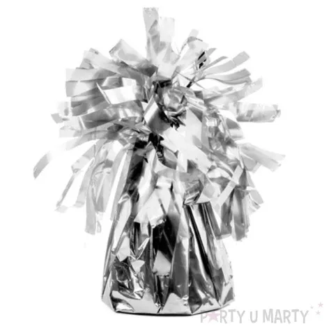 obciaznik do balonow foliowy srebrny partydeco 4 szt