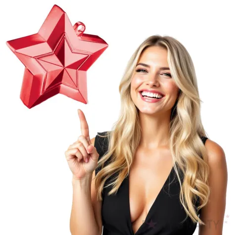obciaznik do balonow gwiazda czerwony qualatex 150 g
