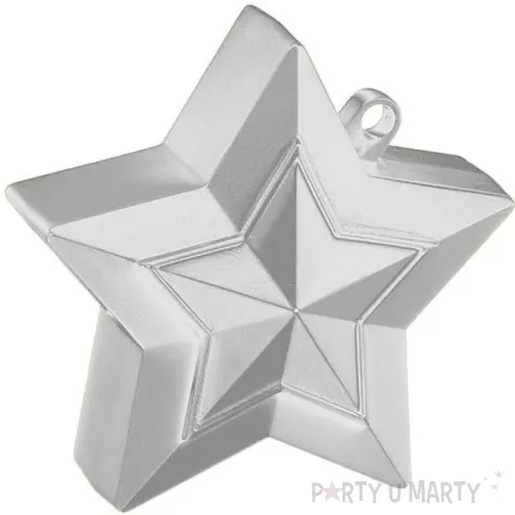 obciaznik do balonow gwiazda srebrny qualatex 150g