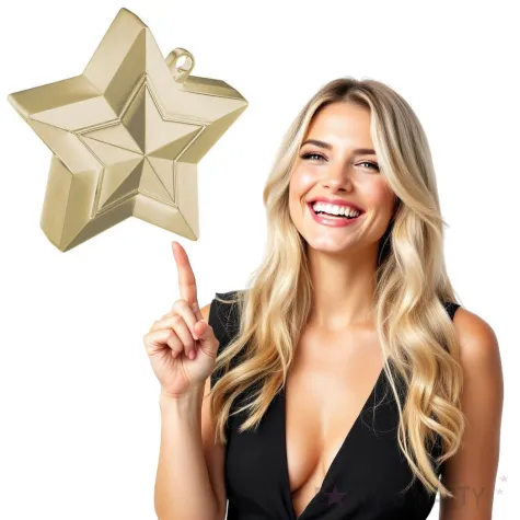 obciaznik do balonow gwiazda zloty qualatex 150g