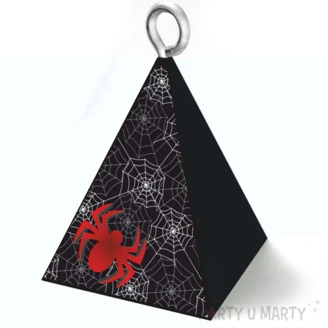 obciaznik do balonow halloween pajak w sieci czarny 65 g