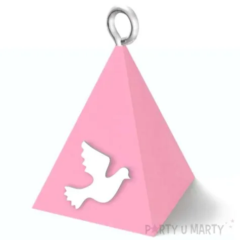 obciaznik do balonow komunia sw piramidka lux golab rozowy 65g