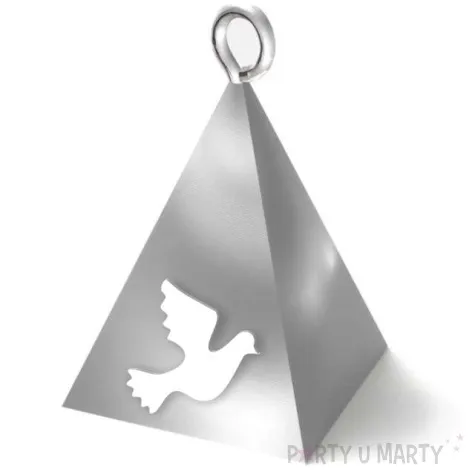 obciaznik do balonow komunia sw piramidka lux golab srebrny 65g