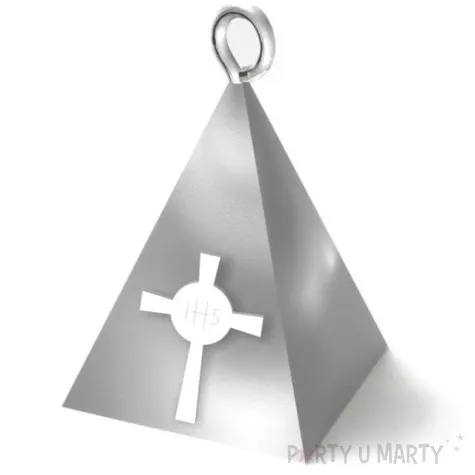 obciaznik do balonow komunia sw piramidka lux hostia srebrny 65g