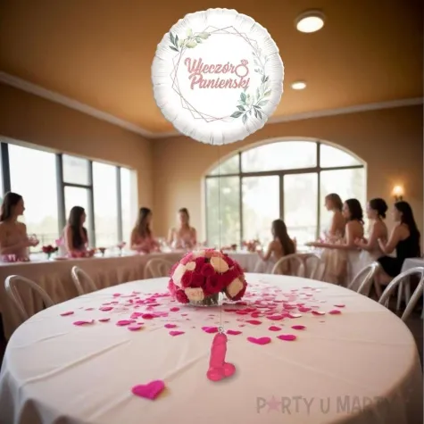 obciaznik do balonow penisek rozowy 120g