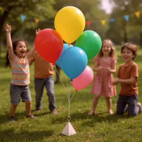 obciaznik do balonow piramidka bialy metalic 65g