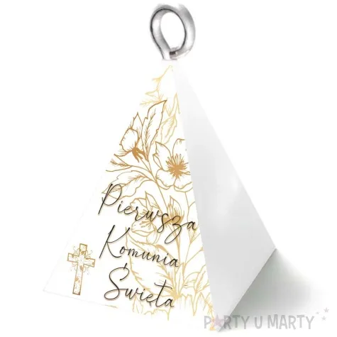 obciaznik do balonow piramidka komunia gold line 65 g