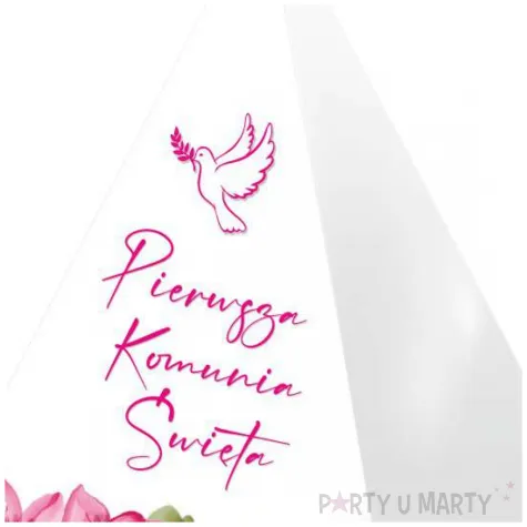 obciaznik do balonow piramidka komunia rozowe serce 65 g