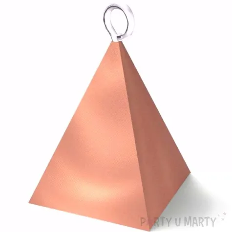 obciaznik do balonow piramidka rose gold 65g
