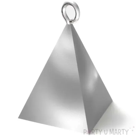 obciaznik do balonow piramidka srebrny 65g