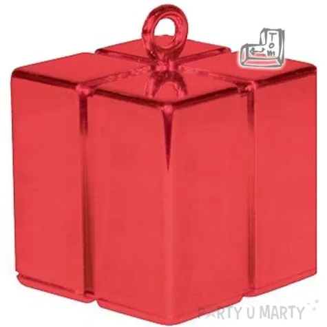 obciaznik do balonow prezent czerwony