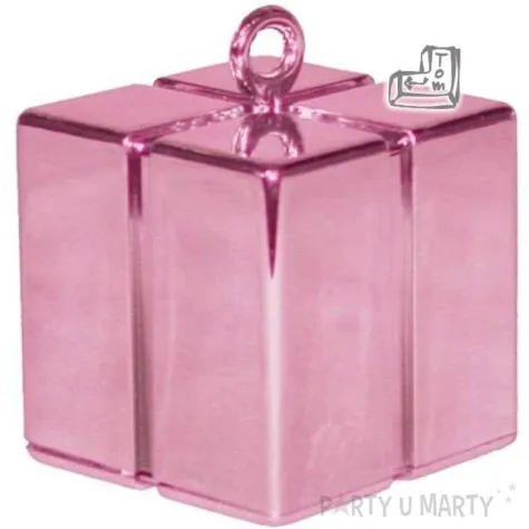 obciaznik do balonow prezent rozowy