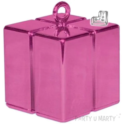 obciaznik do balonow prezent rozowy ciemny