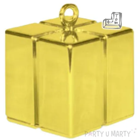 obciaznik do balonow prezent zloty