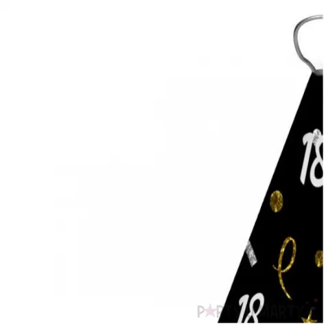 obciaznik do balonow stozek 18 urodziny glamour birthday 90g