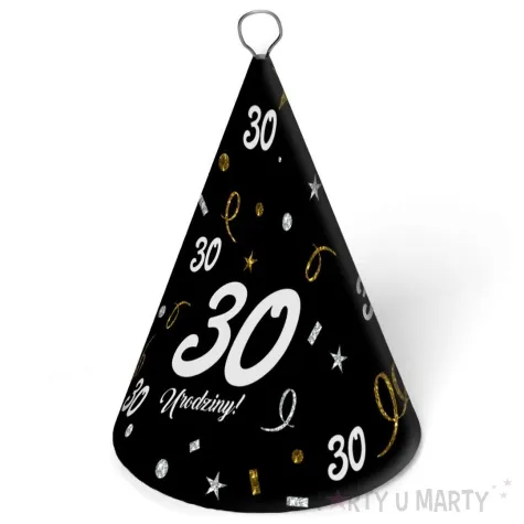 obciaznik do balonow stozek 30 urodziny glamour birthday 90g