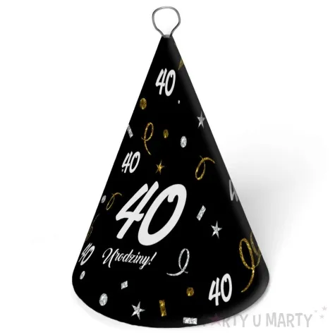 obciaznik do balonow stozek 40 urodziny glamour birthday 90g