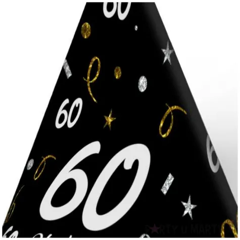 obciaznik do balonow stozek 60 urodziny glamour birthday 90g