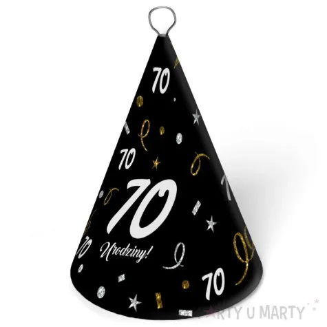 obciaznik do balonow stozek 70 urodziny glamour birthday 90g