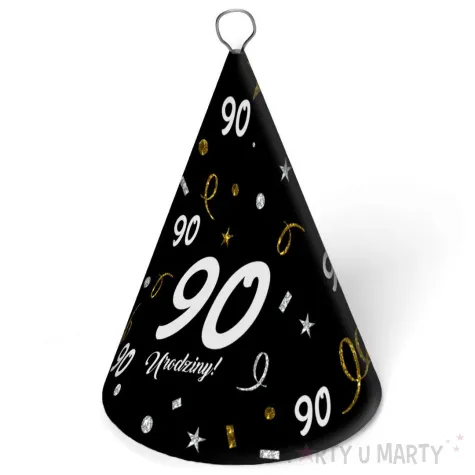 obciaznik do balonow stozek 90 urodziny glamour birthday 90g