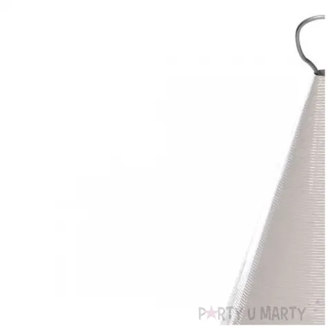 obciaznik do balonow stozek bialy metaliczny 90 g