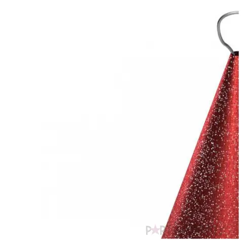 obciaznik do balonow stozek czerwony brokat 90 g