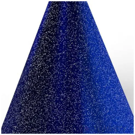 obciaznik do balonow stozek niebieski brokat 90 g