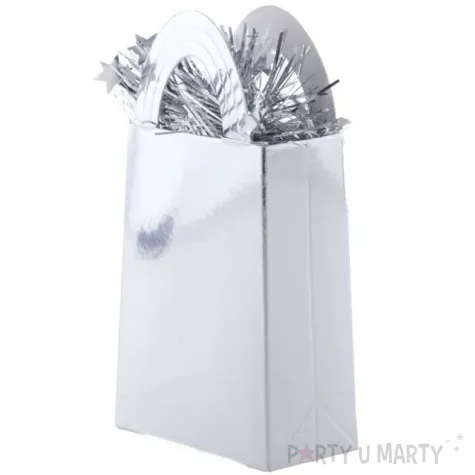 obciaznik do balonow torebka srebrny funny fashion 100g