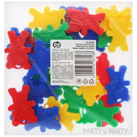 obciazniki do balonow misie mix godan 8 g 25 szt