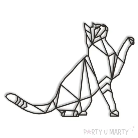 obraz azurowy kot proszacy czarny 40x55 cm