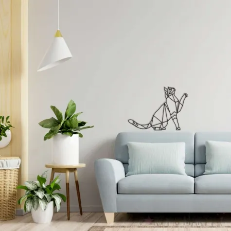 obraz azurowy kot proszacy czarny 40x55 cm