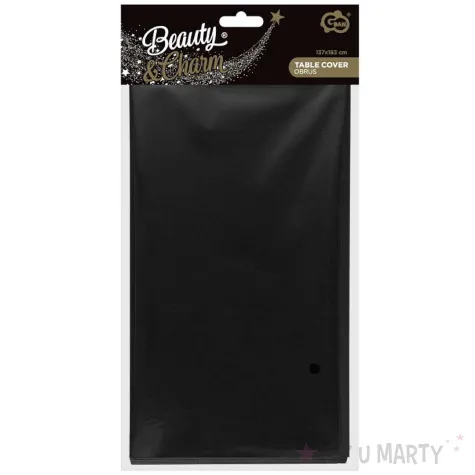 obrus foliowy classic beauty and charm czarny godan 137x183 cm