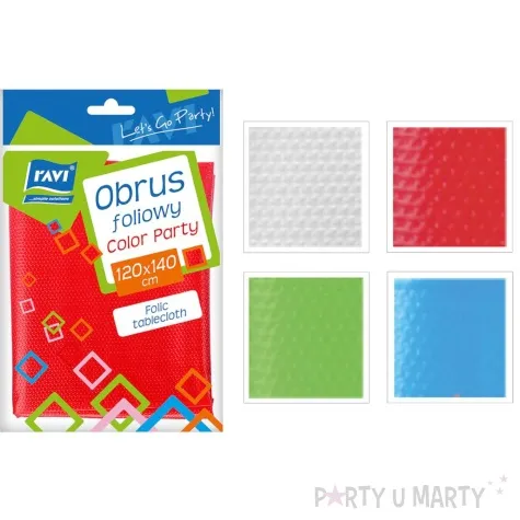 obrus foliowy classic bialy ravi 120 x 140 cm