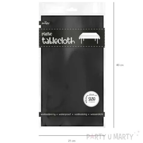 obrus foliowy classic czarny partypal 274 x 137 cm