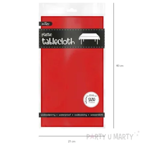 obrus foliowy classic czerwony partypal 274x137 cm