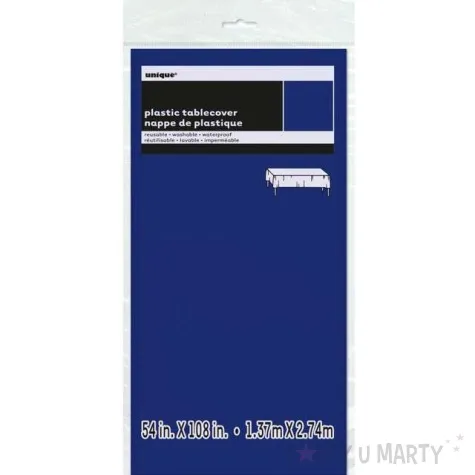 obrus foliowy classic granatowy unique 274 x 137 cm