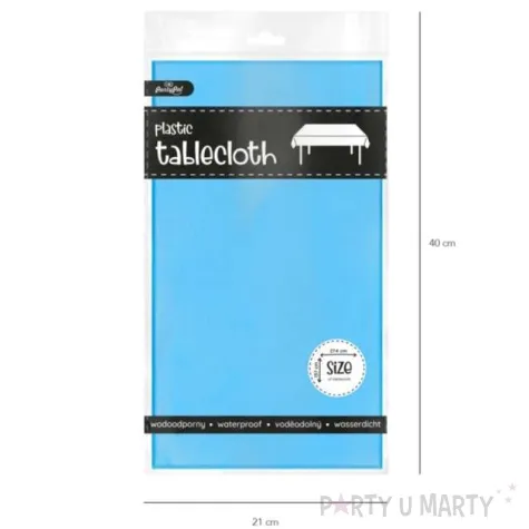 obrus foliowy classic jasny niebieski partypal 274x137 cm