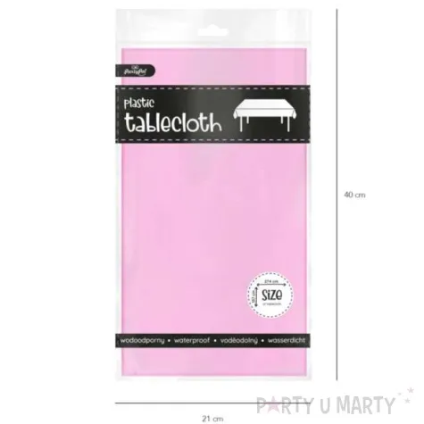 obrus foliowy classic jasny rozowy partypal 274x137 cm