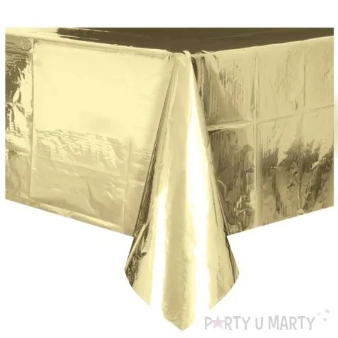 obrus foliowy classic zloty chrom unique 137x274 cm