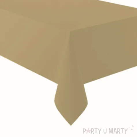 obrus foliowy creme brulee bezowy amscan 274x137 cm